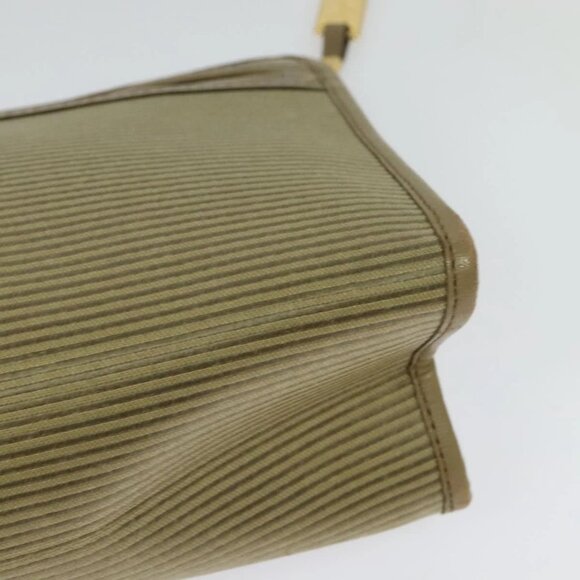 SAINT LAURENT Clutch Bag Canvas PVC Beige Gold Auth BA3959 - Picture 8 of 16